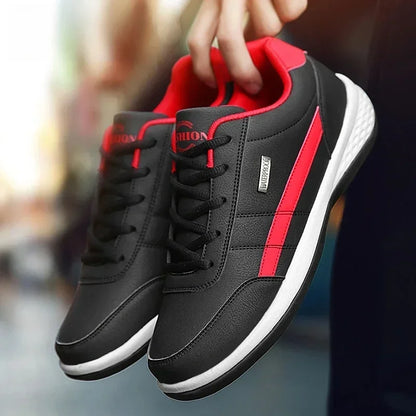 Shoes for Lace Up Footwear Vulcanized Men Leather Sneaker Waterproof Casual Comfortable Men's Sneaker Man Shoe Masculino