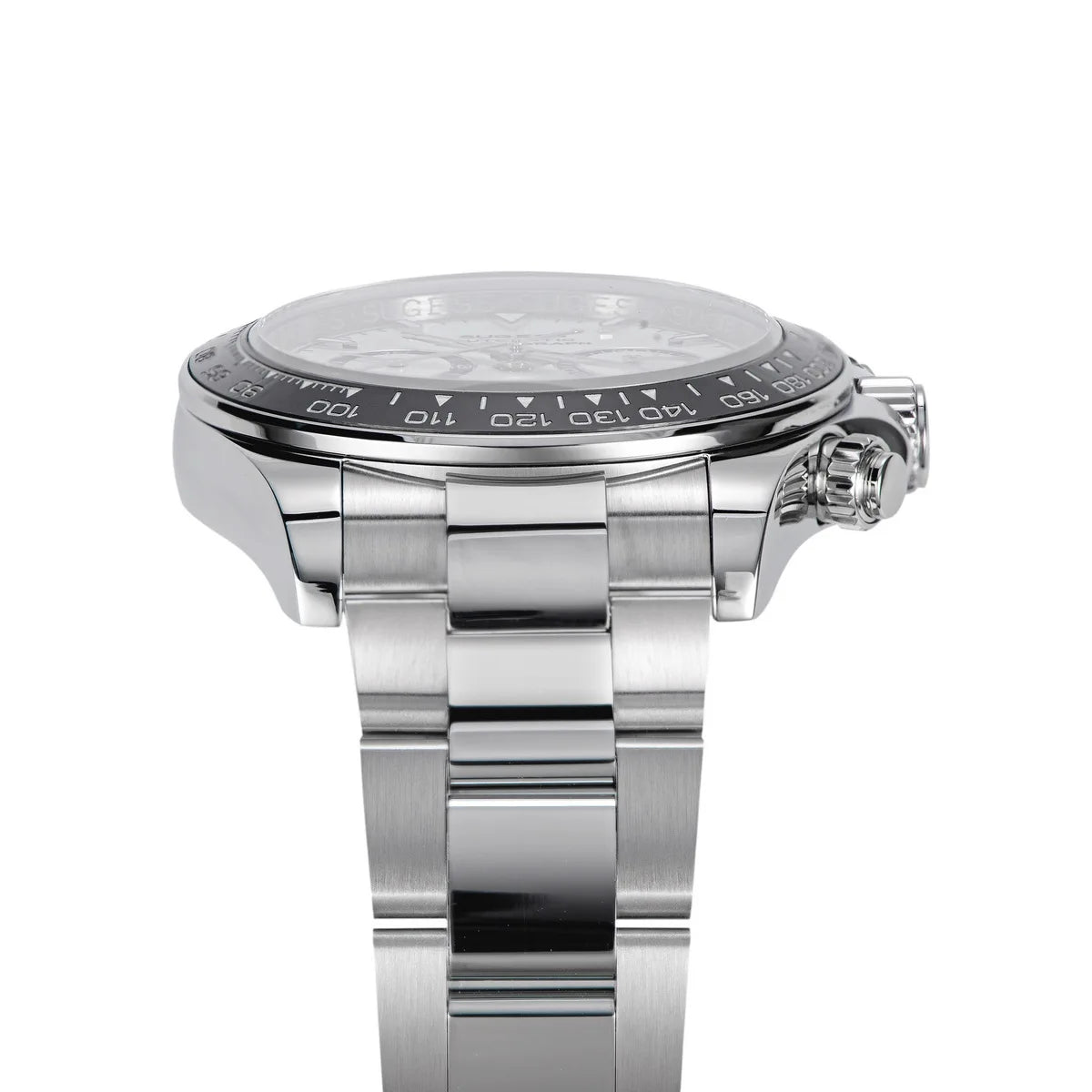 Sugess Diving Mens Watch Panda Automatic Mechanical Chronograph Peacock SL4801 Movement Wristwatch Waterproof Ceramic Bezel New