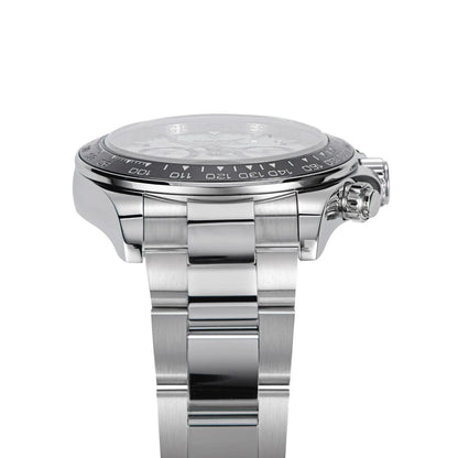 Sugess Diving Mens Watch Panda Automatic Mechanical Chronograph Peacock SL4801 Movement Wristwatch Waterproof Ceramic Bezel New