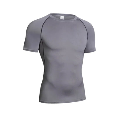 Sport T-shirt Men Compression Running Shirt Elastic Long Sleeve Fitness Athletic Top Gym Workout Undershirt Sportwear