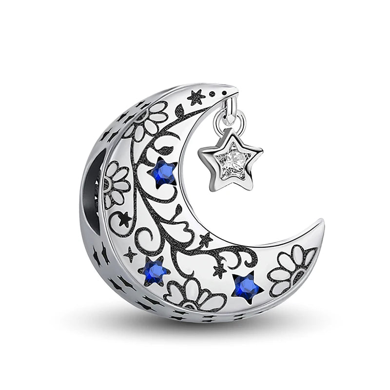 925 Sterling Silver Cute Butterfly Elephant Blue Series Charms Beads Fit Original Pan Bracelet Bangle High Quality DIY Jewelry