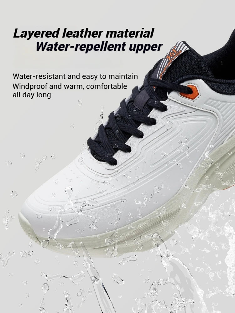 361 Degrees Men Running Shoe Leather All-Weather Protection Shock Absorption Casual Versatile Stable Male Sneaker 672532228
