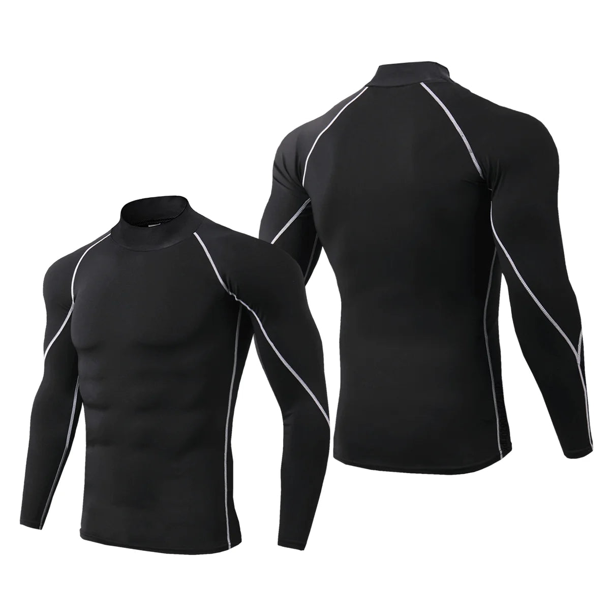Sport T-shirt Men Compression Running Shirt Elastic Long Sleeve Fitness Athletic Top Gym Workout Undershirt Sportwear