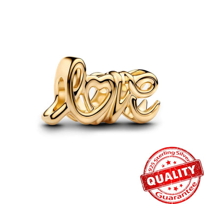 Gold Series 925 Sterling Silver Firefly Leopard Seahorse Crystal Ball Flower Charm Fit DIY Bracelet Necklace Boutique Party Gift