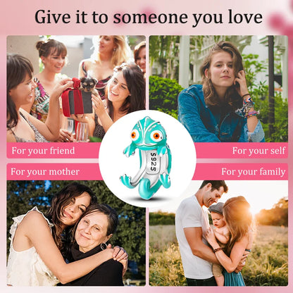 Hot Sales 925 Sterling Silver Luminous Firefly Light Bulb Star Moon Chameleon Charms Pendant Fit Original Bracelets DIY Jewelry