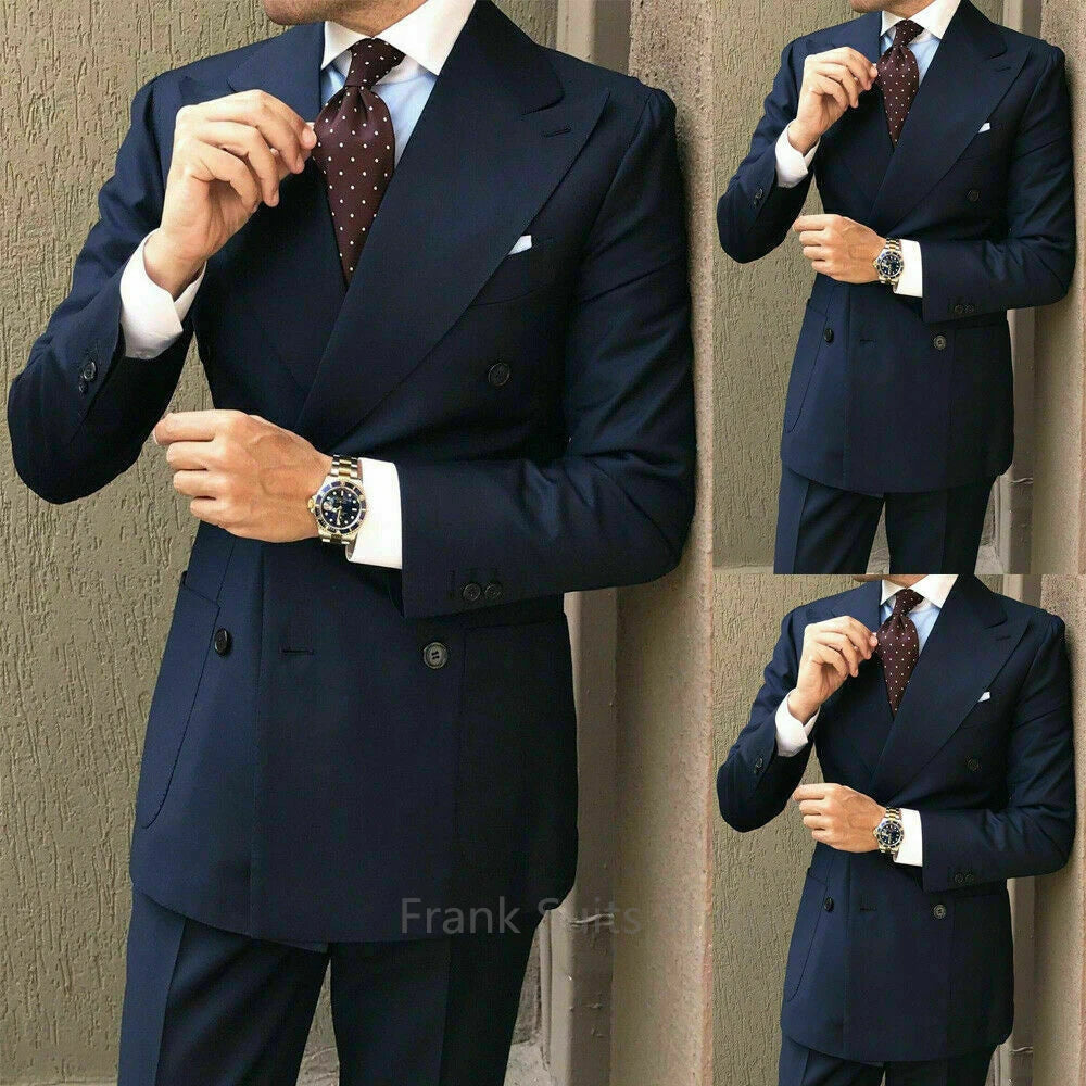 2 Piece Men's Wedding Suit Fashion Male Slim Business Office Suit Men Blazer Pants Male Tuxedos For Groom Wedding Costume Homme