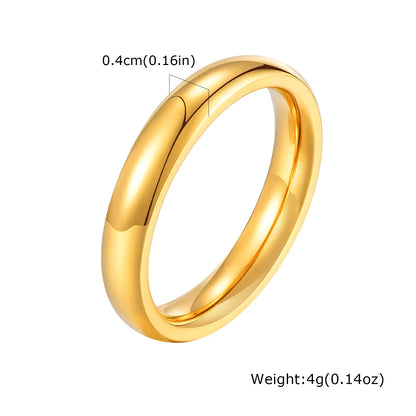 Gold Color Wedding Band Engagement Stainless steel Ring  for Women Men US Sizes 4 5 6 7 8 9 10 11 12 13 14 15 Free Shipping
