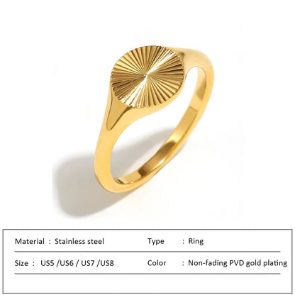 Waterproof Stainless Steel Ring for Women Non-fading Heart Ring Stylish Metal Rings Simple New Jewelry Wholesale Dropshipping