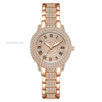 Luxury Women Shiny Bracelet Watches Fine Zircon Mechanical Lady Wristwatches Fashion Folding Watches Buckle Watch Reloj Mujer