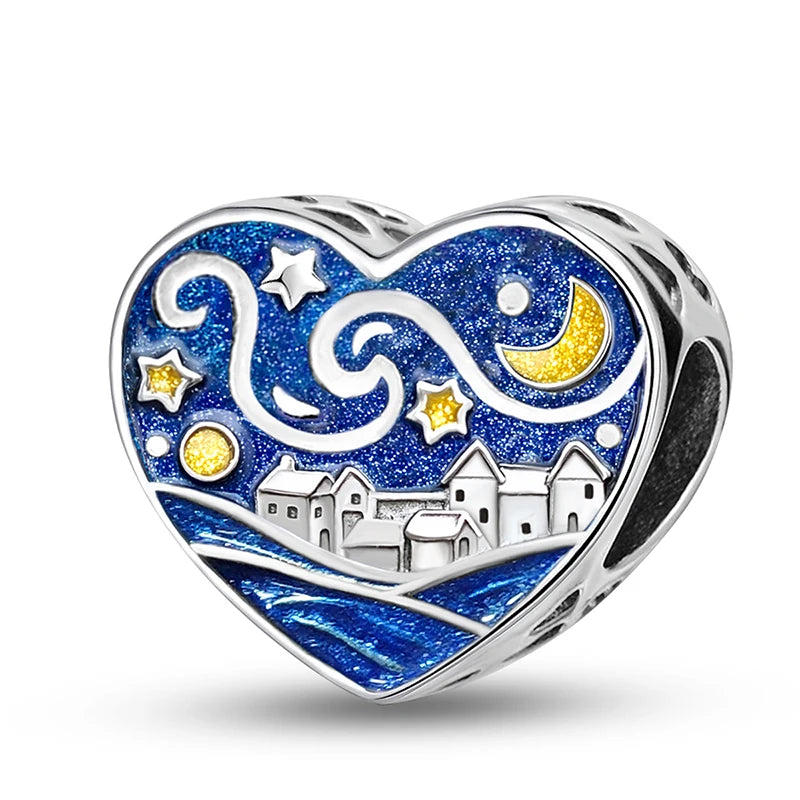 925 Sterling Silver Cute Butterfly Elephant Blue Series Charms Beads Fit Original Pan Bracelet Bangle High Quality DIY Jewelry