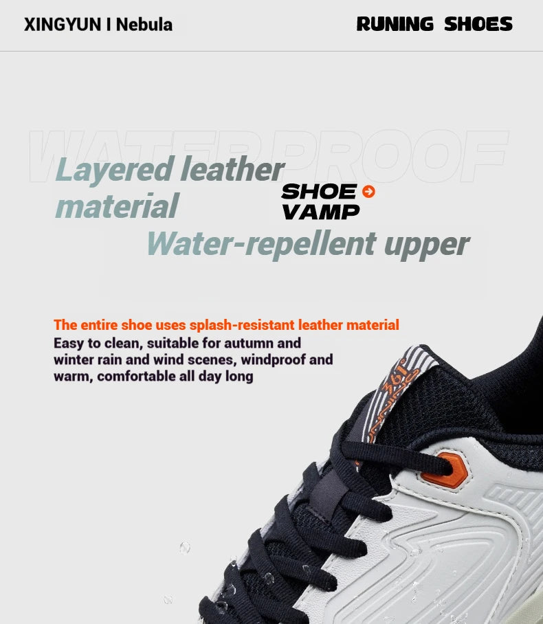 361 Degrees Men Running Shoe Leather All-Weather Protection Shock Absorption Casual Versatile Stable Male Sneaker 672532228