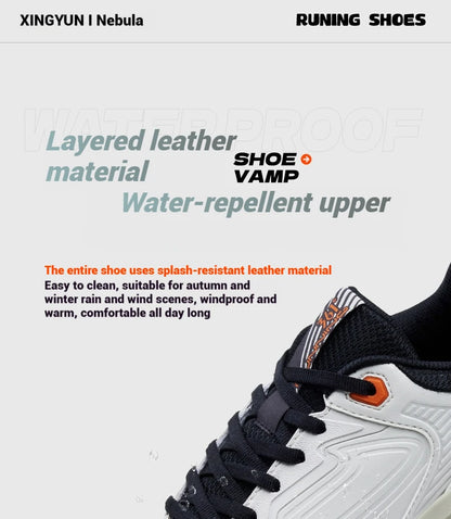 361 Degrees Men Running Shoe Leather All-Weather Protection Shock Absorption Casual Versatile Stable Male Sneaker 672532228