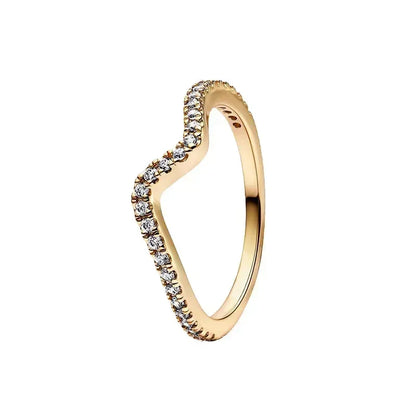 new 925 sterling silver multi-color ring, sparkling luxury crown, heart-shaped square charm women's ring, couple jewelry gift