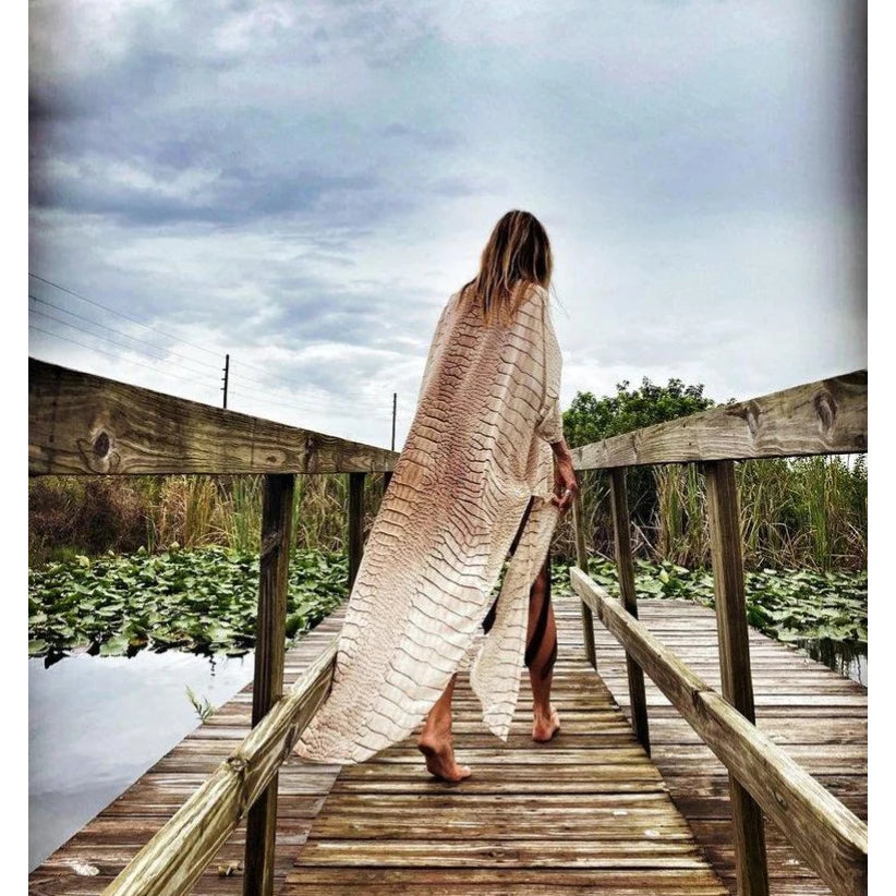 BIKINI Women Beach Dress Cover-Ups Long Stylish Tie Dye Open Front Beach Outfits Bathing Suit