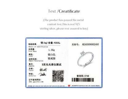 MODIAN D Color Moissanite Ring Delicate Square 925 Sterling Silver Lab Diamond Ring For Women Wedding Statement Jewelry