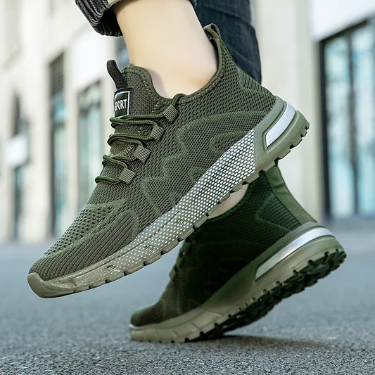 Oiaano Barefoot Man Sport Shoes Mesh Light Breathable Lace-Up Sneakers Causal Soft Sole Leisure Zero Drop Outdoor Work Jogging