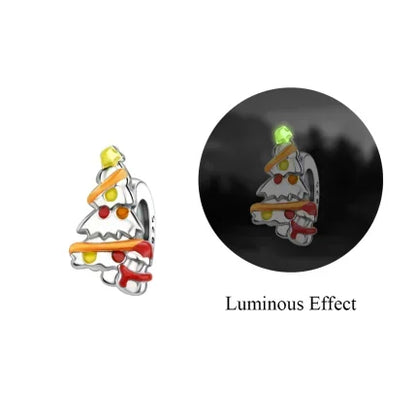 Original 925 Sterling Silver Christmas Charms Santa Claus Reindeer Snowflake Beads Fit Necklace Bracelets DIY Gifts Fine Jewelry