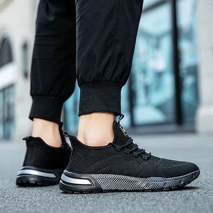 Oiaano Barefoot Man Sport Shoes Mesh Light Breathable Lace-Up Sneakers Causal Soft Sole Leisure Zero Drop Outdoor Work Jogging