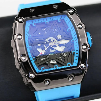 Men Watches Light Luxury Brand Domineering Beauty Trend  Pentagram Luminous Wine Barrel Shaped Male Fashion Quartz Clock Watch