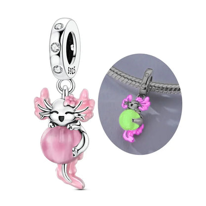 Original Charms Bead Pendant 925 Sterling Silver Cat Paw Bow Girl Cherry Firefly Heart Charm Fit Bracelet DIY Women Jewelry Gift
