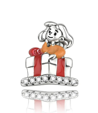 Original 925 Sterling Silver Christmas Charms Santa Claus Reindeer Snowflake Beads Fit Necklace Bracelets DIY Gifts Fine Jewelry