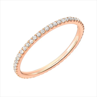 1/3PCS Thin Dainty Stackable Ring Mariasz Minimalist Full Eternity Band Cubic Zirconia Gold Color Plated Pave Rings for Women
