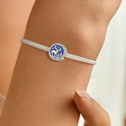 925 Sterling Silver Cute Butterfly Elephant Blue Series Charms Beads Fit Original Pan Bracelet Bangle High Quality DIY Jewelry