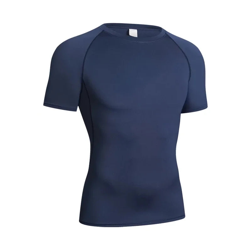 Sport T-shirt Men Compression Running Shirt Elastic Long Sleeve Fitness Athletic Top Gym Workout Undershirt Sportwear