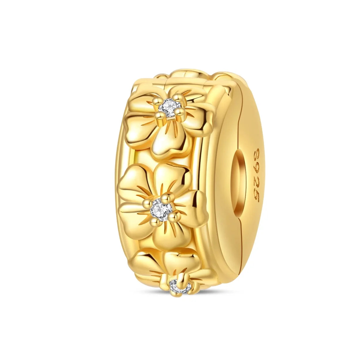 Gold Series 925 Sterling Silver Firefly Leopard Seahorse Crystal Ball Flower Charm Fit DIY Bracelet Necklace Boutique Party Gift