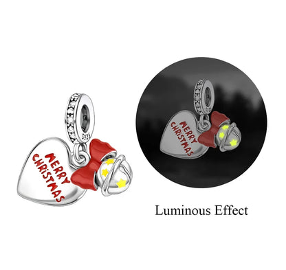 Original 925 Sterling Silver Christmas Charms Santa Claus Reindeer Snowflake Beads Fit Necklace Bracelets DIY Gifts Fine Jewelry