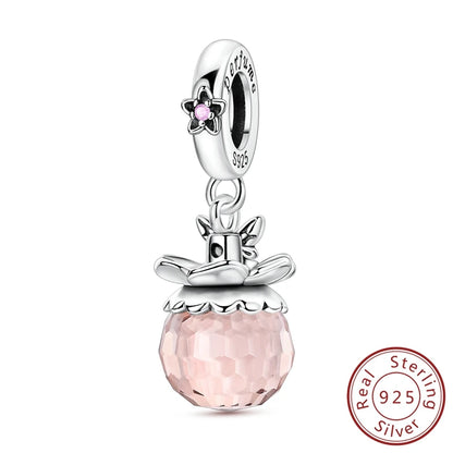 Original Charms Bead Pendant 925 Sterling Silver Cat Paw Bow Girl Cherry Firefly Heart Charm Fit Bracelet DIY Women Jewelry Gift