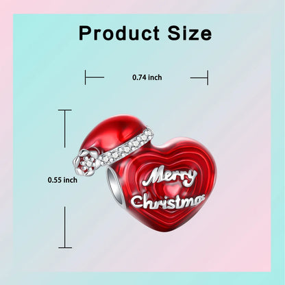 Original 925 Sterling Silver Christmas Charms Santa Claus Reindeer Snowflake Beads Fit Necklace Bracelets DIY Gifts Fine Jewelry