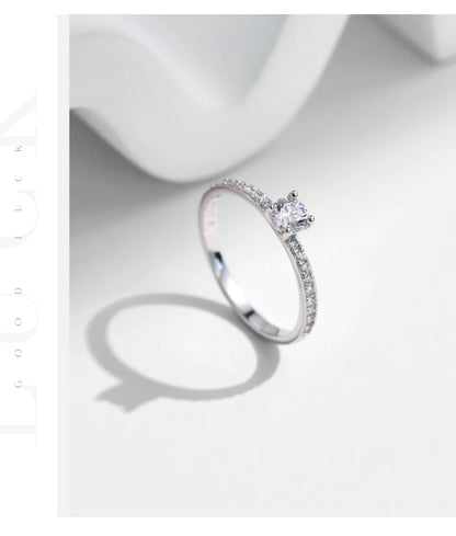 MODIAN D Color Moissanite Ring Delicate Square 925 Sterling Silver Lab Diamond Ring For Women Wedding Statement Jewelry