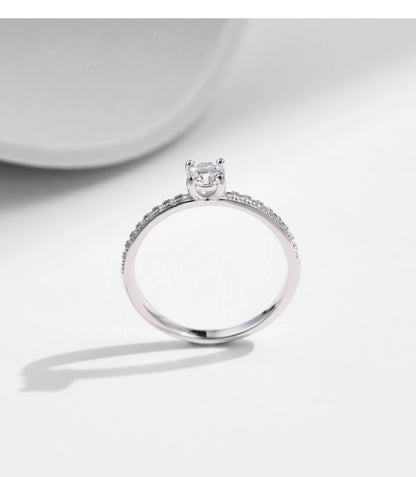 MODIAN D Color Moissanite Ring Delicate Square 925 Sterling Silver Lab Diamond Ring For Women Wedding Statement Jewelry