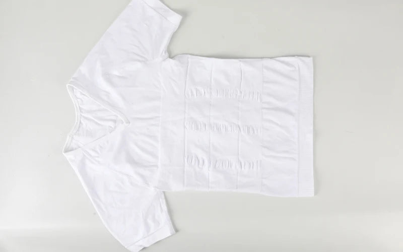 Mens Slimming Compression Shirt Body Shaper V-Neck Undershirt Shirts Workout Abs Abdomen Tummy Control Shapewear Tops