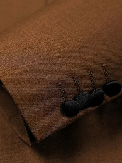 Elegant Slit Men's Suits 3 Piece Black Shawl Lapel Casual Tuxedos for Wedding Groomsmen Suits Men (Blazer+Vest+Pant)