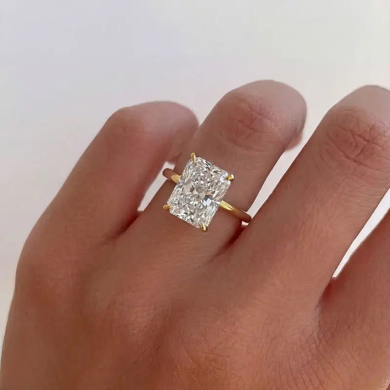 925 Sterling Silve 1-8CT Zircon Gorgeous Shiny Oval Stone Ring For Women Engagement Wedding Luxury High Quality Fine Jewelry