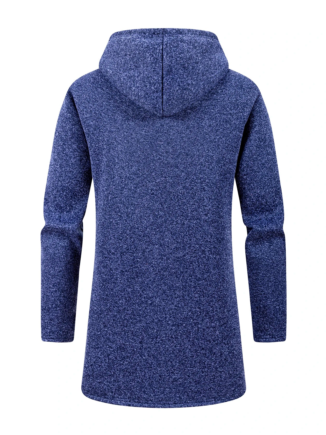 Men's Winter Warm Long Coat Zipper Jacket Zip Windbreaker Thick Fleece Windproof Overcoat Casual Contrast Color Hooded Jacket