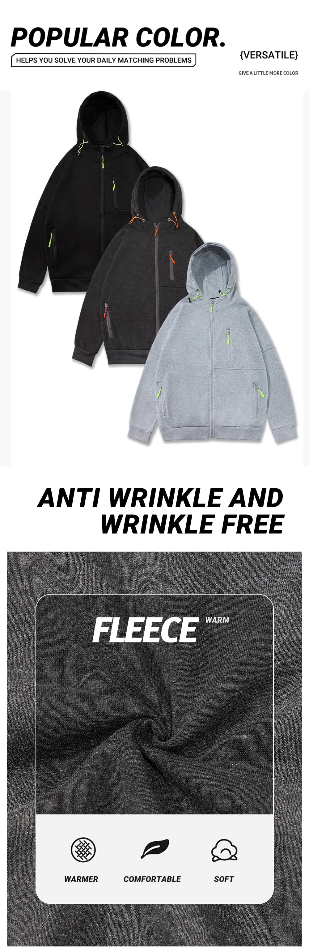 Norway Fjords And Mountains Print Male Zipper Hoodie All-Match Fashion Streetwear Vintage Casual Clothes Autumn Loose Hooded