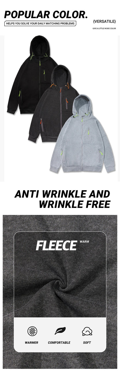 Norway Fjords And Mountains Print Male Zipper Hoodie All-Match Fashion Streetwear Vintage Casual Clothes Autumn Loose Hooded