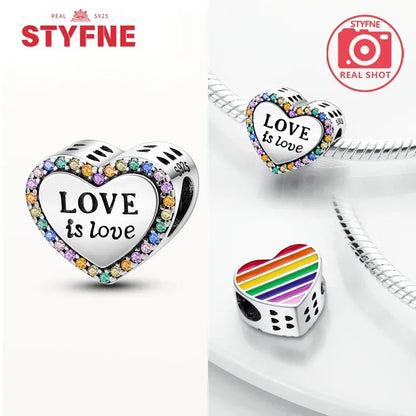 Real Silver 925 Clip Charms Heart Beads Stopper Safety Chain for Original Bracelet Making Fine Jewelry Gifts for Women Diy