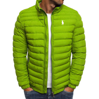 Men's casual jacket, men's waterproof windbreaker jacket, winter warmth, autumn zipper men's jacket, solid color XS-3XL