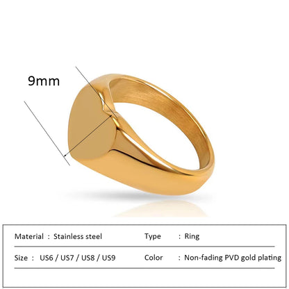 Waterproof Stainless Steel Ring for Women Non-fading Heart Ring Stylish Metal Rings Simple New Jewelry Wholesale Dropshipping