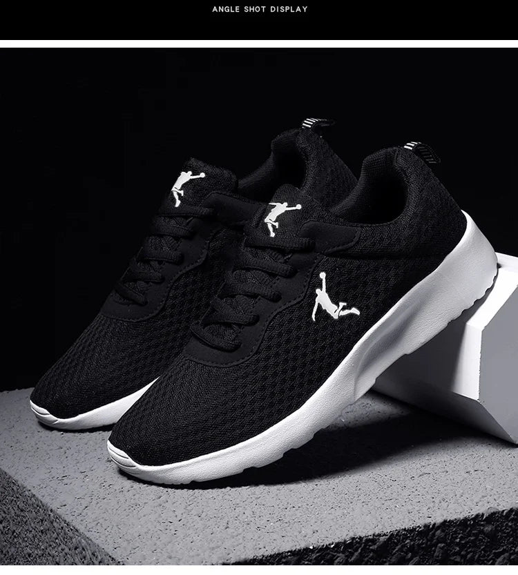 Men's casual sports shoes cushioning breathable lightweight mesh running shoes fashion comfortable soft-soled walking shoes