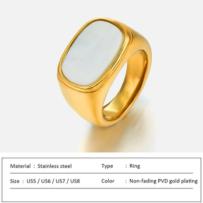 Waterproof Stainless Steel Ring for Women Non-fading Heart Ring Stylish Metal Rings Simple New Jewelry Wholesale Dropshipping