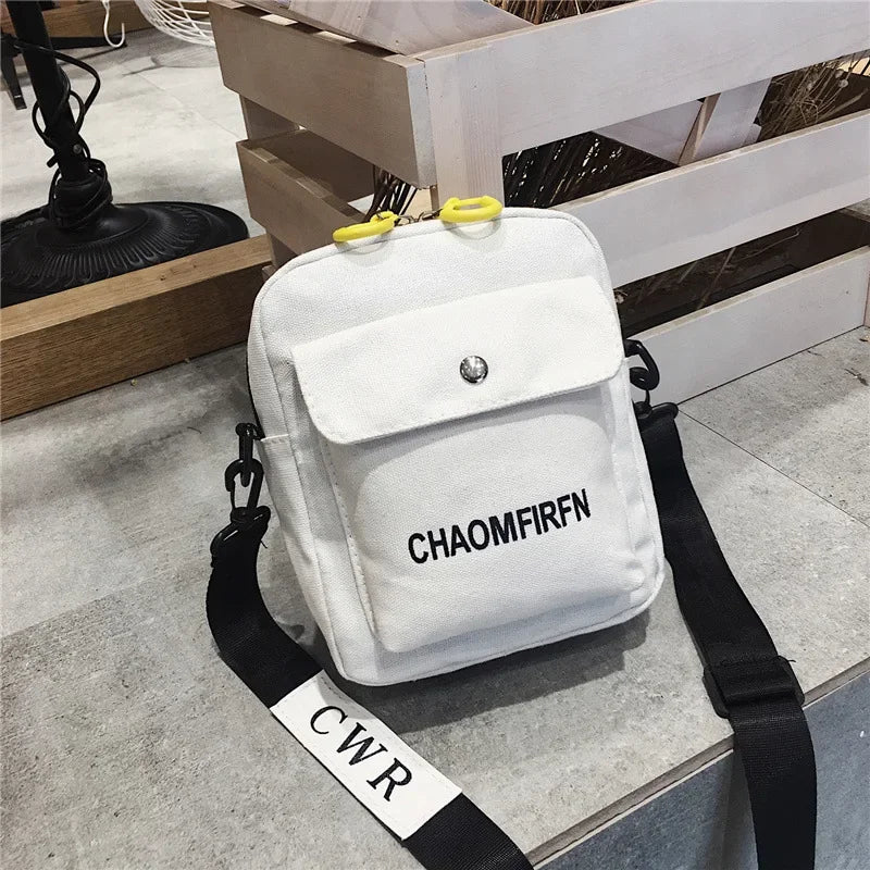 Small Canvas Bag Women's Crossbody Shoulder Bags for Women Messenger Coin Purse Cartoon Cell Phone Shoulder Bags Phone Handbags