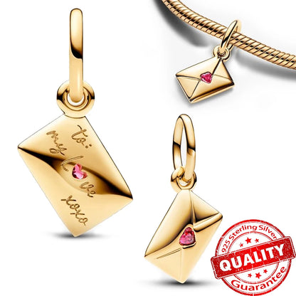 Gold Series 925 Sterling Silver Firefly Leopard Seahorse Crystal Ball Flower Charm Fit DIY Bracelet Necklace Boutique Party Gift