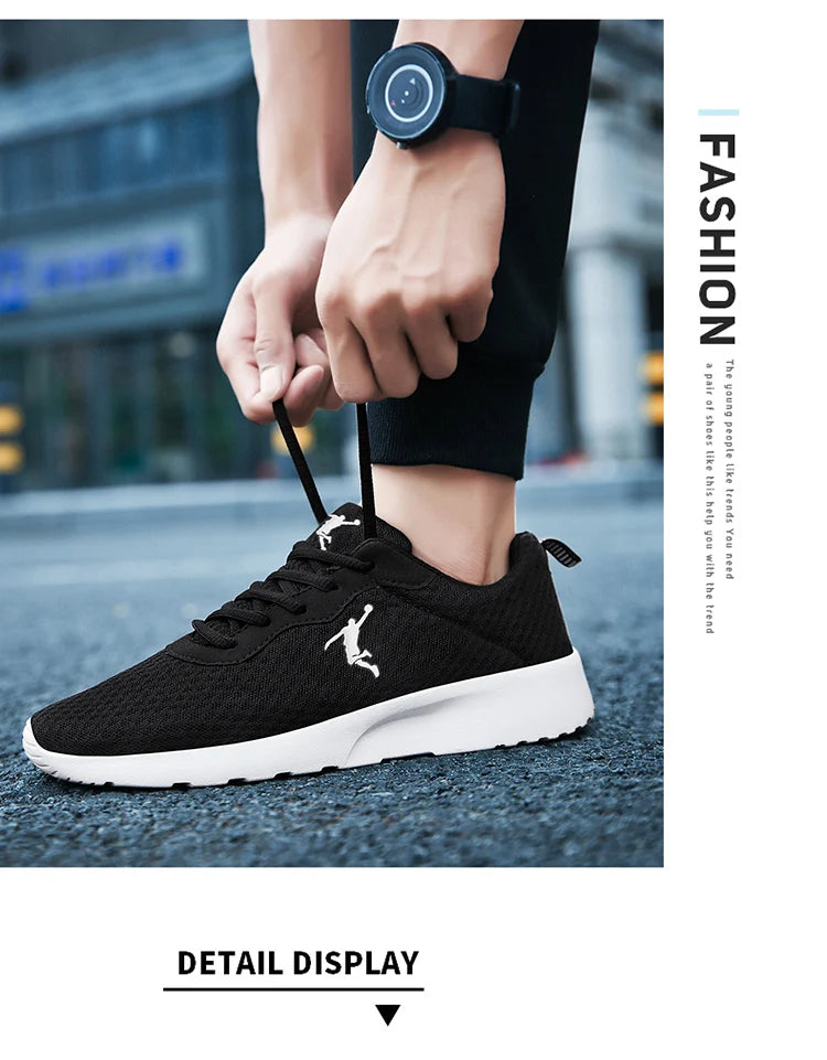 Men's casual sports shoes cushioning breathable lightweight mesh running shoes fashion comfortable soft-soled walking shoes