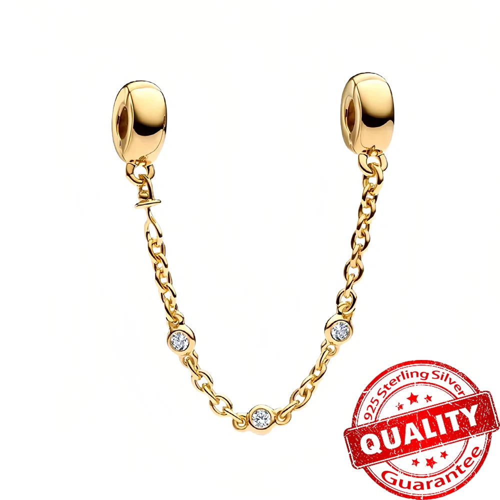 Gold Series 925 Sterling Silver Firefly Leopard Seahorse Crystal Ball Flower Charm Fit DIY Bracelet Necklace Boutique Party Gift