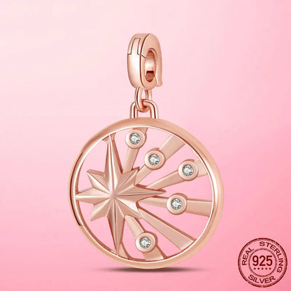 925 Silver My Love Starfish Flamingo Pendant Charm Fit Original Original Me Bracelet DIY Bead Jewelry For Women